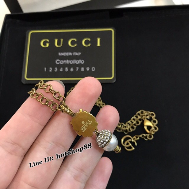 Gucci古奇專櫃爆款飾品 古馳獅子吼項鏈 zgb1370